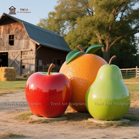 Ferme jardin extérieur grande sculpture en résine botanique statue de fruits en fibre de verre de grande taille