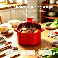 Ensemble de 3 casseroles en céramique pour cuisinière à gaz, saines et durables, pour la maison et la restauration
