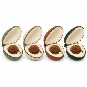 Porte-monnaie en toile en forme d'avocat, à fermeture éclair, avec pochette amovible, style Kawaii, logo personnalisé, vente en gros - Product Image 5
