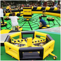 Jeu gonflable octogonal Hualong Wipeout Challenge pour les événements de carnaval en plein air et les activités de team building