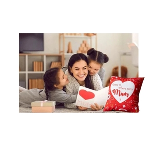 Cuscino decorativo rosso 40x40 cm Casa è dove è mamma Idea regalo per la mamma - Product Image 6