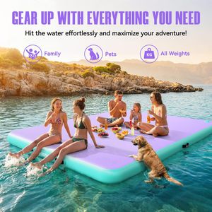 FBSPORT <span class=keywords><strong>Intex</strong></span> Île flottante <span class=keywords><strong>gonflable</strong></span>, bateau-raft, tube aquatique, île flottante, cube flottant, quai flottant, plateforme flottante - Product Image 2