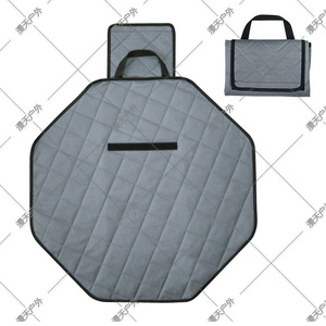 Octagonal Pet Mat Grey Waterproof <b>Dog</b> Cage <b>Pad</b> Moisture Proof Floor Mat For Home Use With Carry Handle - Product Image 1