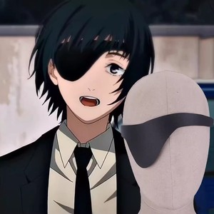 Accesorios de cosplay de Main Saint Da, máscara de ojo Himeno de Chainsaw Man, máscara facial de un ojo Himeno-senpai, transfronterizo - Product Image 1