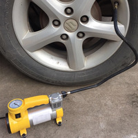 Portable Tire Inflator, 12V DC Heavy Duty Car Air Pump with Pressure Gauge for SUV