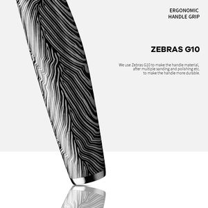 Nuevo 175MM Chuka <span class=keywords><strong>Bocho</strong></span> 67 capas de acero de Damasco de alta calidad G10 mango cuchillo para picar restaurante Chef cuchillo - Product Image 5