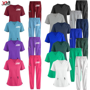 ชุดเครื่องแบบพยาบาลสครับแขนสั้นสำหรับผู้หญิงชุดเครื่องแบบทางการแพทย์แบบลำลองระบายอากาศได้สำหรับโรงพยาบาลแบบ2024 - Product Image 1