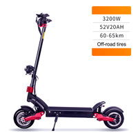 Scooter électrique adulte à grande puissance 3200W 60V à double moteur, longue portée, grand moteur, cadre en alliage, vente chaude