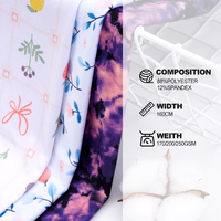 Tissu en polyester double brossé (DBP) à imprimé floral numérique personnalisé, idéal pour les vêtements – Offre Spéciale