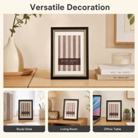 Cadre photo moderne en MDF 5x7 pouces couleur personnalisée avec support stable et couches tridimensionnelles pour bureau/galerie