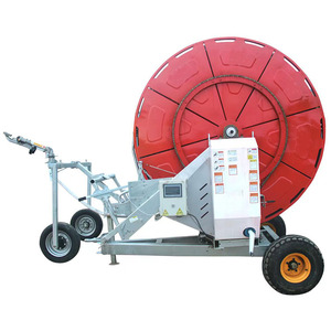 Sistema de riego móvil con carretilla 75-300 para riego por aspersión agrícola, construcción metálica con bomba - Product Image 5