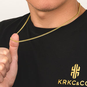 Envío Gratis Cadena de Oro de 14K Auténtico, Joyería Resistente al Deslustre para Hombre y Mujer, Acero Inoxidable, 3mm, Impermeable, Estilo Miami Cuban Link - Product Image 4