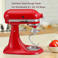 Pièces détachées pour batteur sur socle, crochet pétrisseur en métal compatible lave-vaisselle, crochet à pâte en acier inoxydable pour Kitchen Aid