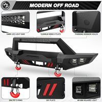 Parachoques Delanteros y Traseros Reforzados para Todoterreno para Ford Bronco 2021-2026 con Soporte para Cabrestante y Luces LED