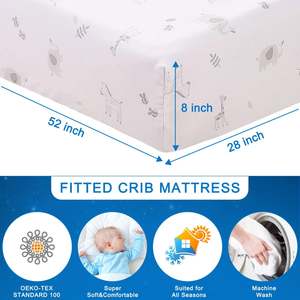 Ensemble de literie pour berceau de bébé en forme d'éléphant de taille standard, 3 pièces, ensemble de literie pour nourrissons et bébés avec édredon, drap-housse, jupe de berceau - Product Image 5