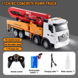 Camion RC HUINA 1381 NOUVEAU Grand Modèle 1/18 Semi-Métallique Télécommandé Pompe à Béton Véhicule <span class=keywords><strong>de</strong></span> <span class=keywords><strong>Chantier</strong></span> Cadeau pour Garçon Voiture RC - Product Image 5