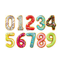 Ballons Chiffres en Gros 16 32 40 Pouces, Ballons en Aluminium à l'Hélium Imprimés avec Logo, Décorations de Fête, Anniversaire, Événement, Globos