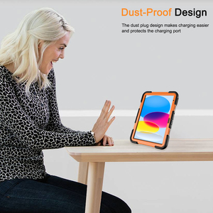Étui en silicone antichoc rotatif à 360 degrés pour tablette, 10.2 pouces, compatible avec <span class=keywords><strong>iPad</strong></span> 7e, 8e, 9e, 10e génération, 10.9 - Product Image 5
