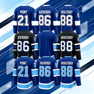Camisetas de Hockey Cosidas para Hombre 88 Andrei Vasilevskiy 21 Brayden Point 77 <span class=keywords><strong>Victor</strong></span> Hedman 86 Nikita Kucherov 91 Steven Stamkos Tallas S-3XL - Product Image 1