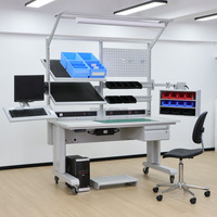 Mesa de Trabajo Eléctrica Elevadora DETALL ESD con Opciones de Fabricación Personalizada OEM ODM para Ensamblaje de PCB