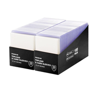 200 Protège-cartes classiques en plastique à chargement par le haut (100 Protège-cartes rigides en plastique, 100 Protège-cartes protecteurs 3"x4")