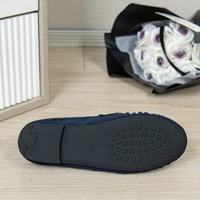 Mules plates décontractées pour femmes, style mocassins, en similicuir suédé, confortables à enfiler