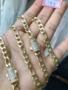สร้อยคอฟิกาโร่สแตนเลสสตีลขนาด 6 มม. ชุบทอง 14k สร้อยข้อเท้า สร้อยคอแฟชั่น สร้อยข้อมือ สร้อยคอแบบโซ่ Nk สไตล์ทันสมัย - Product Image 5