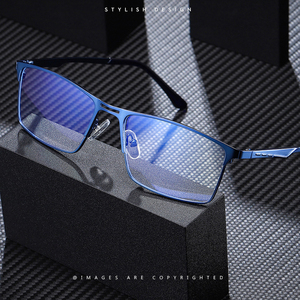 Lunettes d'<span class=keywords><strong>ordinateur</strong></span> anti-lumière bleue à 0 degré avec monture en métal, <span class=keywords><strong>filtre</strong></span> anti-lumière bleue UV, lunettes bloquant la lumière bleue pour hommes - Product Image 5