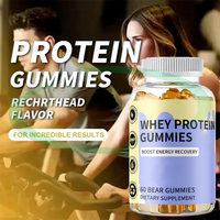 Gummies Protéinés Végétaliens Halal Ausreson, Compléments Sportifs Marque Privée, 20g, Sans Sucre, Oursons, Protéines de Lactosérum de Chine