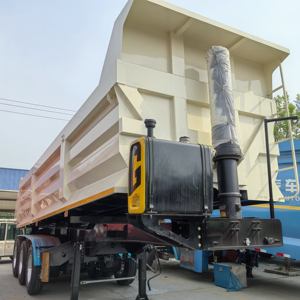 Vente en gros usine Remorque semi-remorque benne basculante 3 essieux 60 tonnes 50 tonnes en acier pour tracteur - Product Image 6