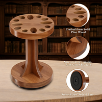 Support rotatif en bois pour ciseaux, support à 12 fentes pour ciseaux avec rotation à 360° °   Base pivotante, idéale pour la couture, le quilting, les stylistes et les coiffeurs