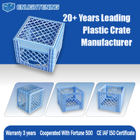 Caisse à lait en plastique standard de 16 QT (4 gallons) 330x330x370 mm, robuste, empilable, pour le stockage des produits laitiers