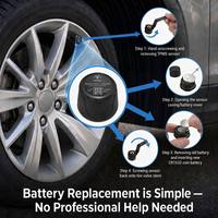 Jauge de pression des pneus numérique BLE TPMS 4 capteurs Données en temps réel Appairage automatique Android IOS pour voiture Certifié CE FCC ISO Usine certifiée