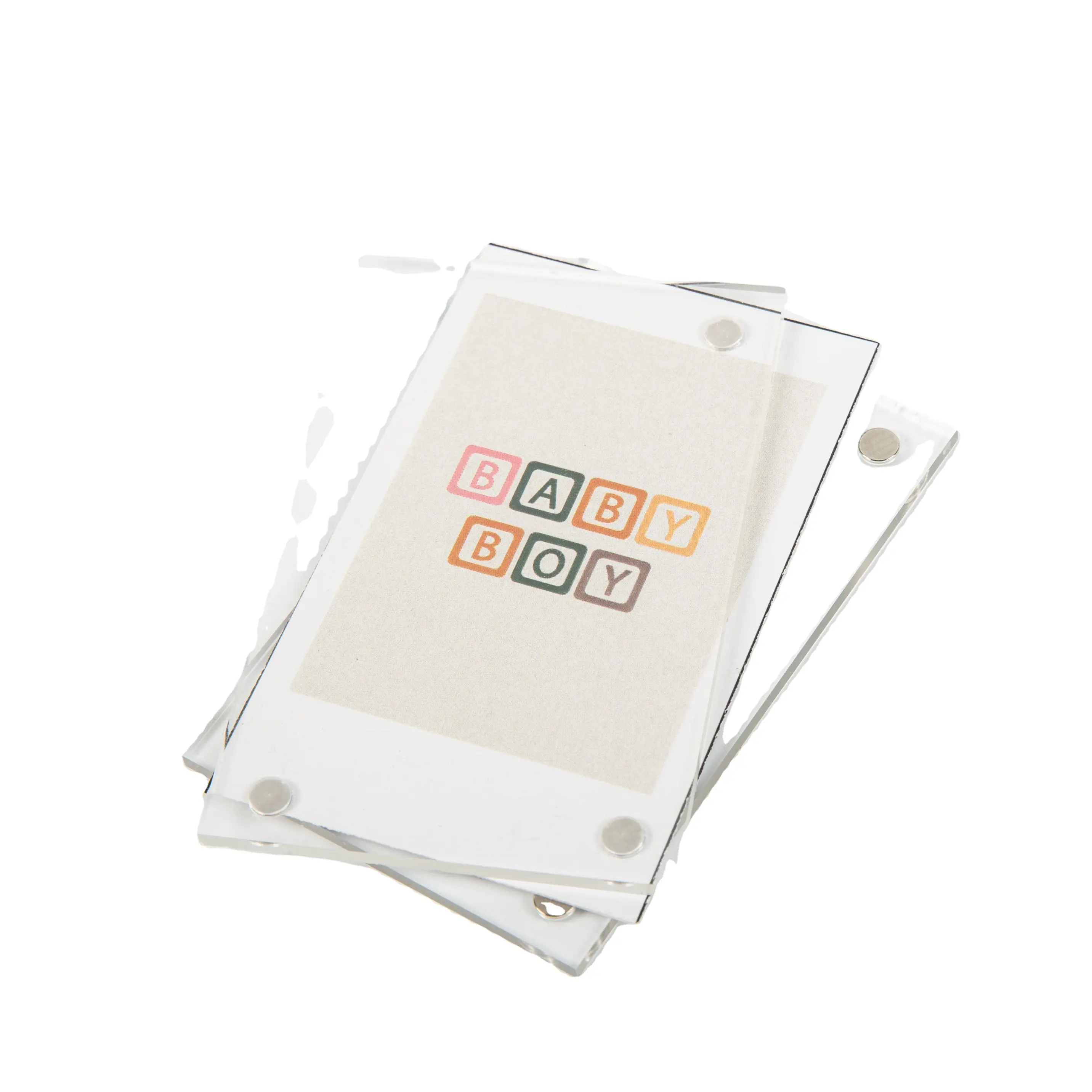 Custom Size Magnetic Acrylic Picture Frames Polaroid Instax Mini Photo Frames