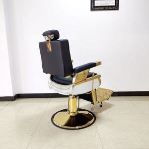 Chaises de barbier de haute qualité à hauteur de siège réglable, plaque de placage, chaise de salon de coiffure, vente en gros, personnalisable, noir moderne - Product Image 5