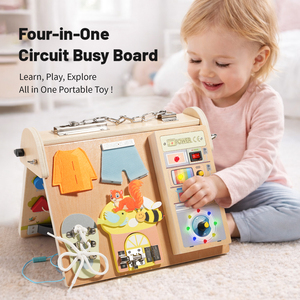 Jouets en bois personnalisés, autres jouets et loisirs, activité bébé, enfants, sensoriel, tout-petit, Montessori, planche d'activités, jouet éducatif - Product Image 1