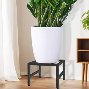 Support pour plantes d'<span class=keywords><strong>intérieur</strong></span> et d'extérieur, robuste, en fer forgé, socle métallique, support bas pour fleurs, étagère de présentation pour plantes - Product Image 4