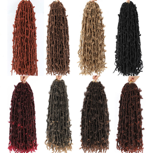 Fibre synthétique de qualité supérieure <span class=keywords><strong>Euro</strong></span> American Butterfly Curve Crochet Dreadlocks Perruque Locs à la mode pour la fête du festival et le style quotidien - Product Image 2