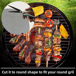 Quick Shipment Tariff Reduction 40x33cm Non-Stick Reusable <strong>Grill</strong> Mats Baking Accessories for <strong>Grilling</strong> Meat, <strong>Vegetables</strong> - Product Image 4