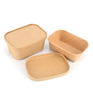 Caja de Almuerzo Desechable, Biodegradable y Ecológica, de Papel Kraft de Grado Alimenticio, para Llevar Sushi, Frutas, Ensaladas - Product Image 3
