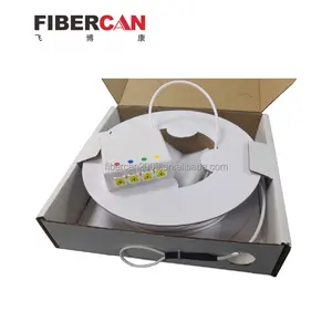 FTTH Box with 4 fiber drop cable pigtails 4 port terminal box with adapters for din rail or screw mounted