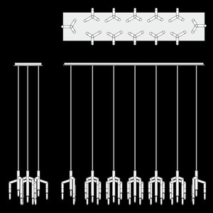 Modern Pendant <b>Lights</b> LED E27 Long Shape Chandelier For Home Living Room Staircase <b>Bar</b> Decoration 10 12 Group Lighting Fixture - Product Image 4