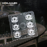 Lentille optique LED en PC moulée par injection personnalisée HONJU, indice de protection IP65, garantie de 3 ans, distribution de lumière à uniformité élevée pour usage commercial