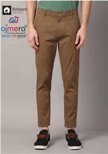 Pantalon droit pour homme, chinos décontractés, poches latérales, coupe classique, aspect denim délavé, tenue quotidienne, confortable et élégant - Product Image 4