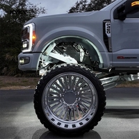 Jantes de camion en aluminium noir super concaves KYKY, tout-terrain, 20x10J 22x12J 24x14J 6x139.7 pour Toyota Nissan