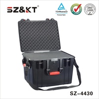 Boîte à outils en plastique rigide étanche IP67, boîte de rangement pour instruments portatifs, protection de sécurité des équipements, étuis à outils avec mousse