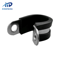 Collier de serrage en acier inoxydable 304 201 en acier doublé de caoutchouc P collier de serrage de type R avec caoutchouc epdm