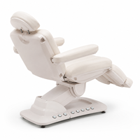 Table de massage électrique pliable de luxe en acier inoxydable réglable avec repose-pieds pour salon, spa et soins de la peau