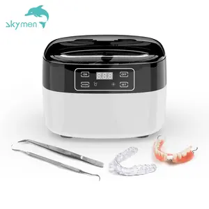 Skymen máquina de limpeza de dentes, máquina de limpeza de dentes falsos, mini alinhador sônico e limpador ultrassônico, 750ml