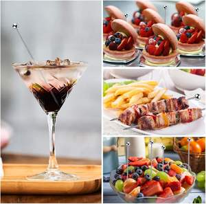 Vente chaude en acier inoxydable personnaliser forme réutilisable fruits métal Cocktail Pick pour Figenza cassé hangar Helix <span class=keywords><strong>Olympia</strong></span> Grand Teton - Product Image 3